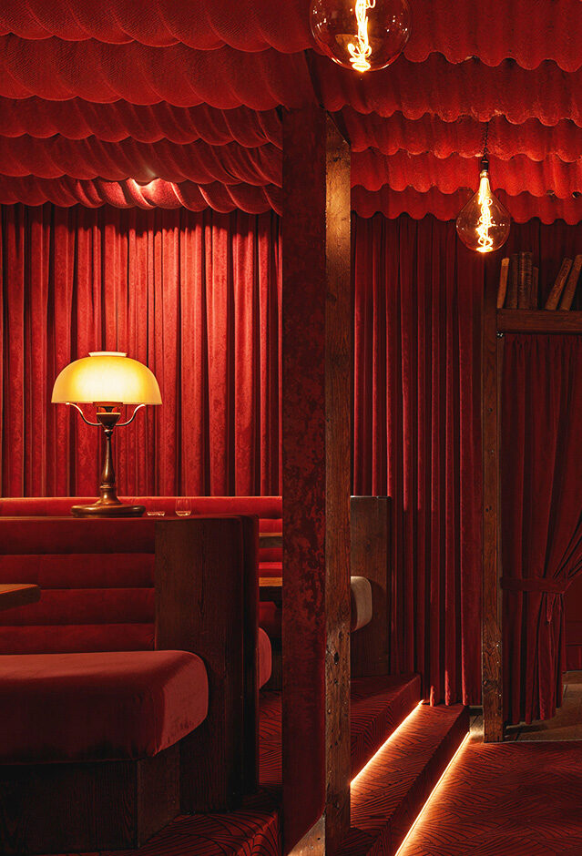 Bernadette’s red booth