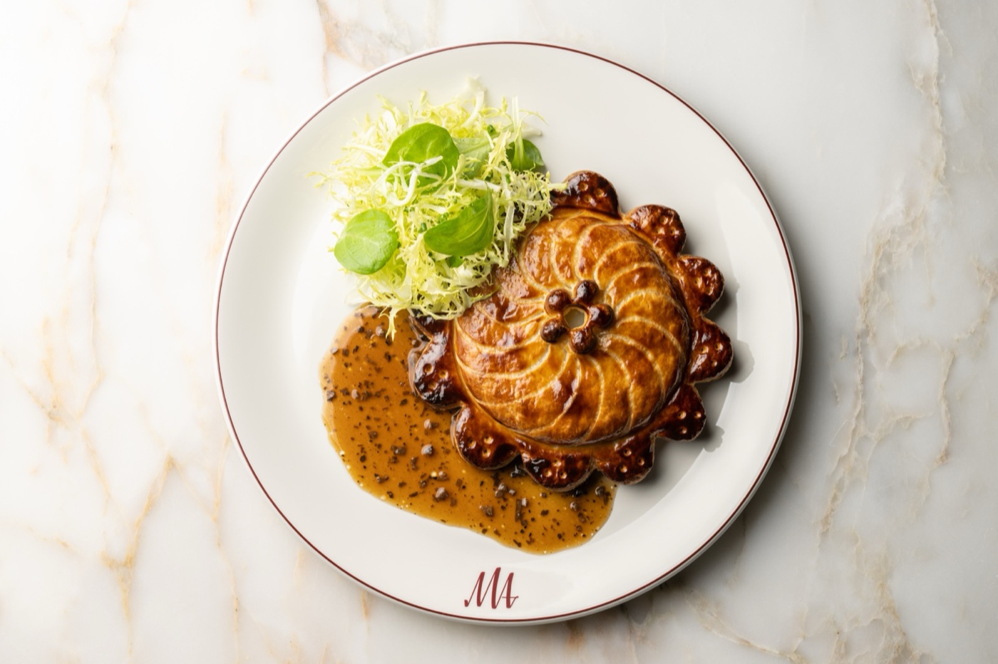 Mes Amis monogrammed plate