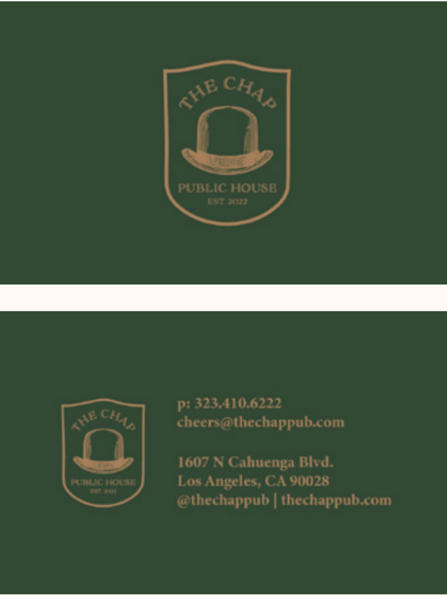 The Chap business cards