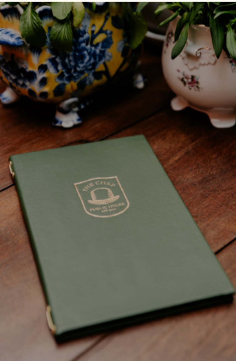 The Chap leather menu